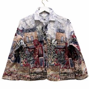 ✨ C.J. Banks by Christopher & Banks Artsy Hometown Print Jacket Size X (14W) ✨